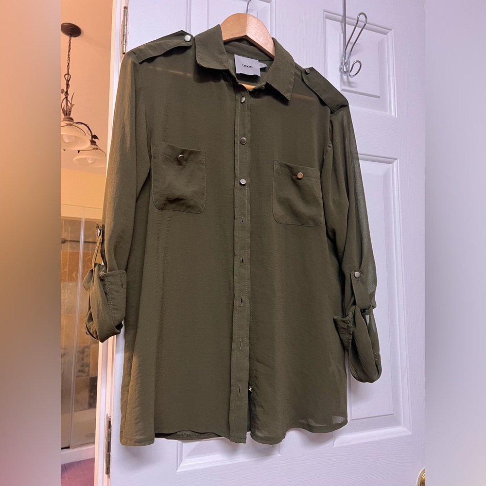 Sheer button up blouse